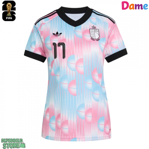 Belgien Charles De Ketelaere #17 Replika Udebanetrøje Dame VM 2026 Kortærmet